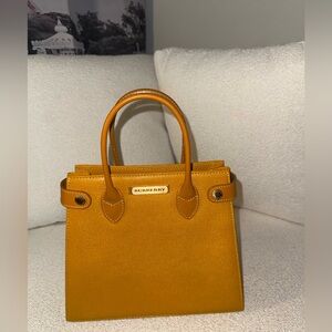 Burberry Leather Amber Yellow Tote